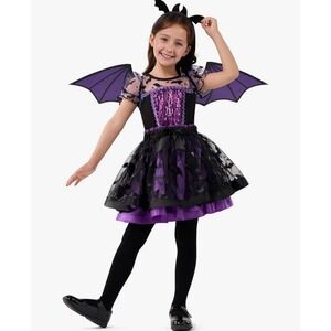 NEW‎ Spooktacular Creations Girls 5-6 Yrs Bat Halloween Costume Dress